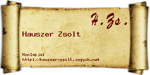 Hauszer Zsolt névjegykártya